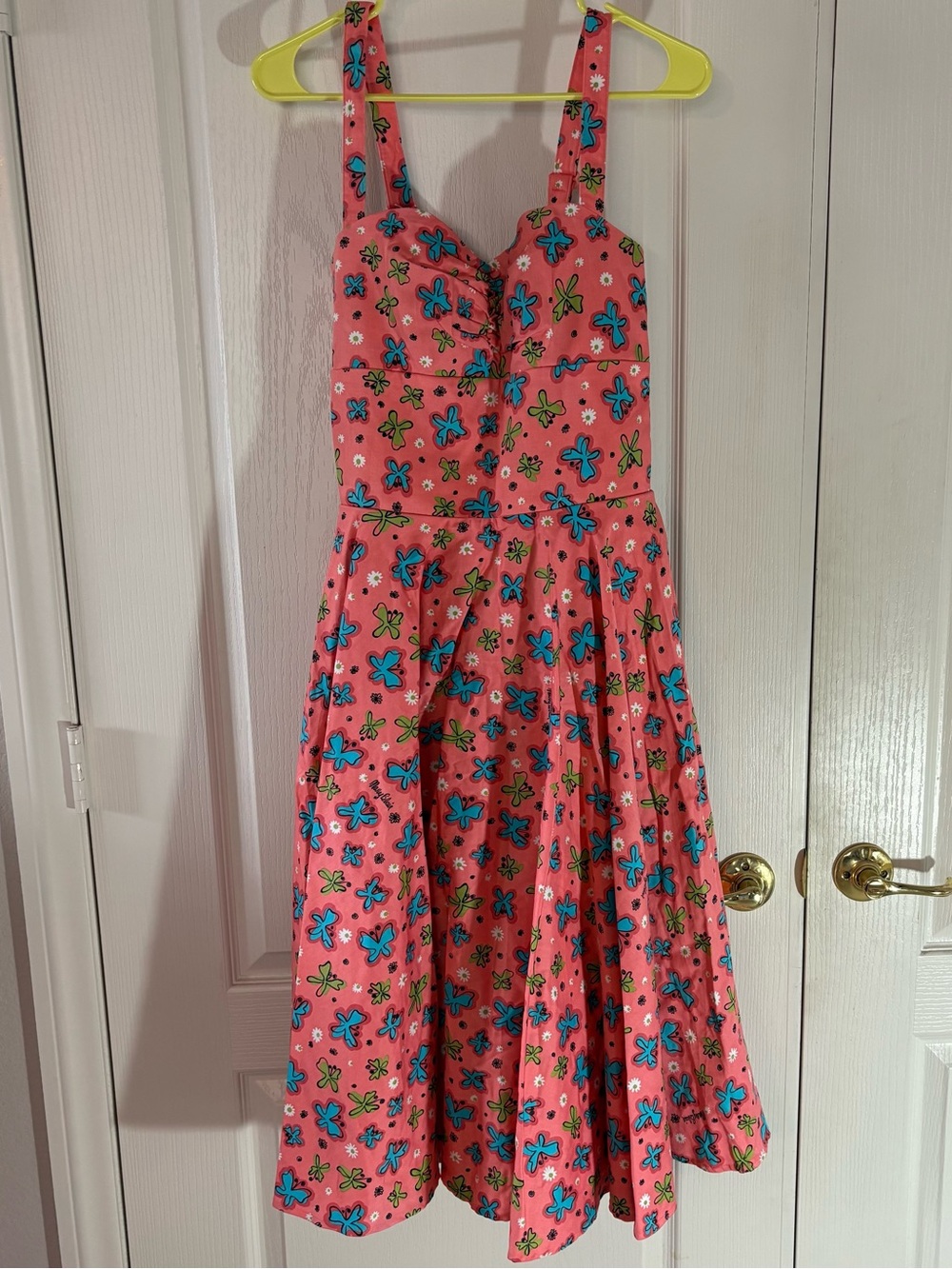 Pinup girl clothing Mary Blair butterfly dress medium